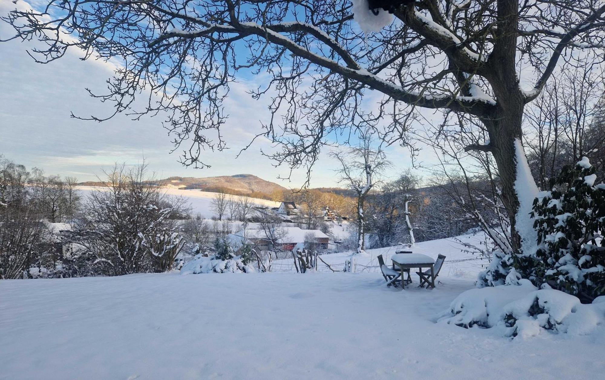 Ferienhaus Berghausen Am Hennesee Meschede Bagian luar foto
